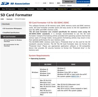 先到 SD 協會去下載官方的 SD 卡格式化工具 SDFormatter 。