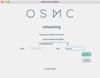 4. 你可以在安裝時同時設定連線方式，讓 OSMC 第一次開機就已經可以連上 Wi-Fi 。