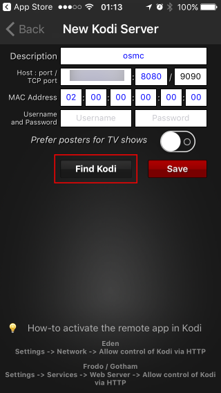 如果不知道怎麼設定的話，按「 Find Kodi 」掣就會幫你代勞。