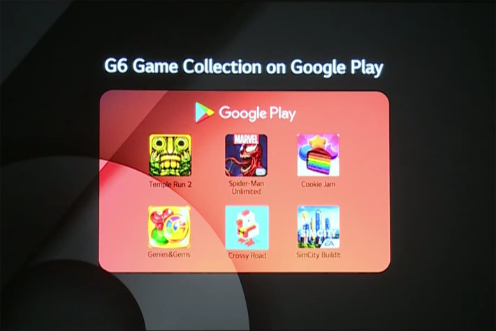 G6 推出時會有六款支援該屏幕比例的遊戲同時推出，用盡 18：9屏幕好處。