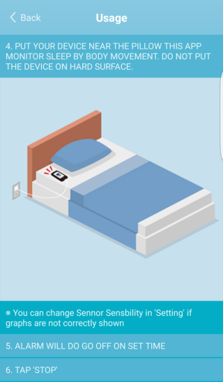 由於手機需要全面放在枕頭邊，app也建議大家充著電來睡