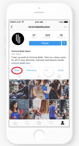 在未來更新的Instagram 商業檔案內將會加入「預約」功能