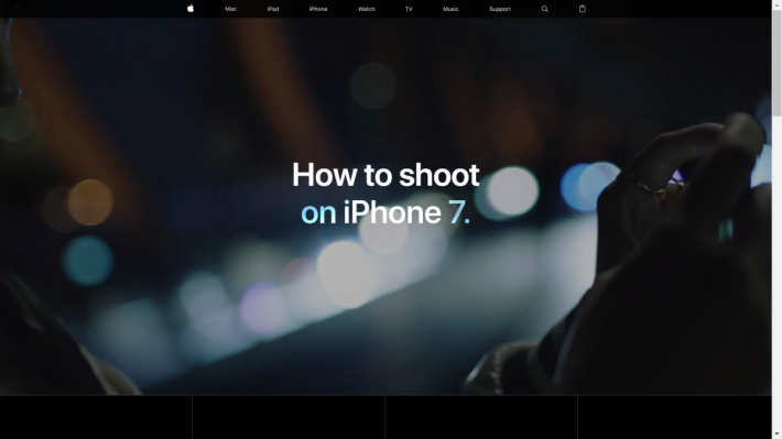 Apple 推出了 iPhone 7 攝影技巧專頁。