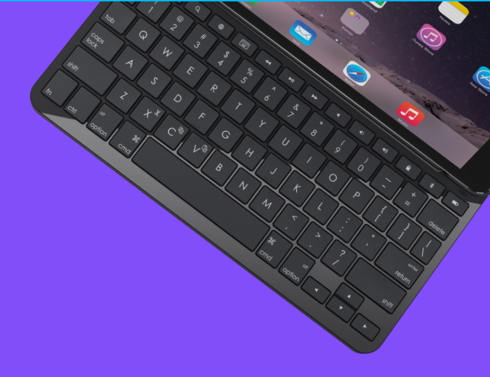 鍵盤提供多個為iPad 而設計的快速鍵。