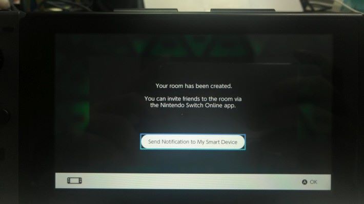完成房間設定之後，各位需要向手機發出通知，《Nintendo Switch Online》會自動彈出提示。