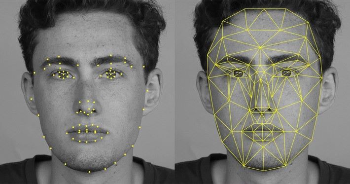 容貌辨識技術是靠眼睛、鼻子及嘴巴來辨認身份。