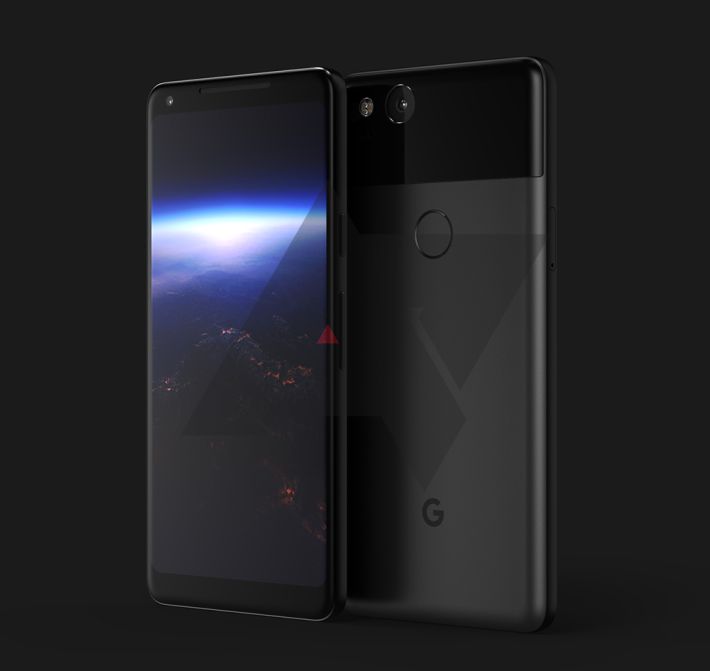 Google Pixel XL 2 設計圖片。