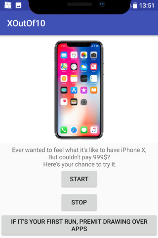 現在毋須付近萬港元，只需下載「XOutof10」Android App 便可體驗 iPhone X 的「凹位」了。