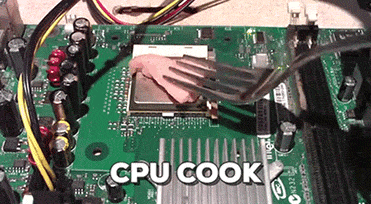 用超熱的 CPU 來煮食也不錯。（這不是 i9-7920X 啊。）