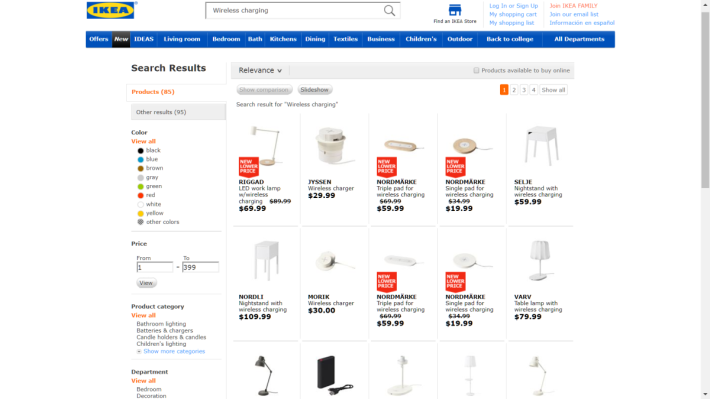 IKEA 推出多款支援無線充電功能的傢俱。