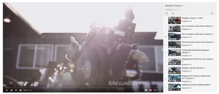 MegaBots 透過 YouTube 分享整個機械人的製作，各位有興趣可以看看整個 MK3 的延生過程。