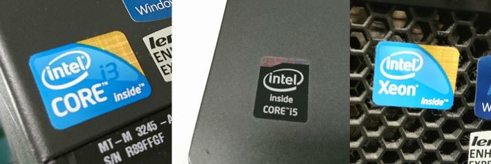 隨手都找到許多台貼著 Intel Inside 標誌的電腦。