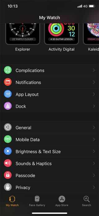 Watch App 內會多出「Mobile Data」選項。