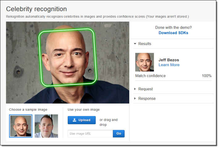 Rekognition 是 Amazon AI 的一部分，是運用深度學習的 AWS Managed Services 服務之一。
