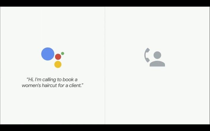 示範，Google Assistant 能代替人撥打電話，並做到有如真人流暢的對答。  