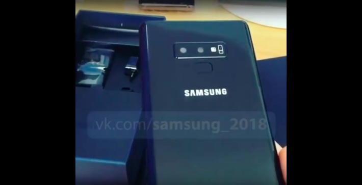 影片中可見，Galaxy Note9 的指紋感應器移至雙主鏡頭的下方。