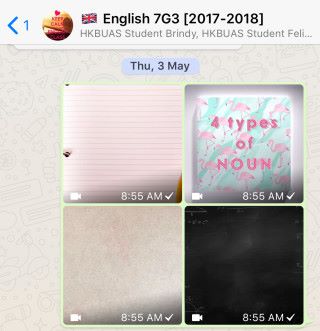Miss Jenny 有時會用 Whatsapp 把預習影片分享給各同學。