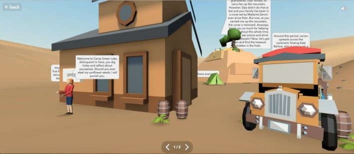 同學以學過的小說內容製作 VR 遊戲。