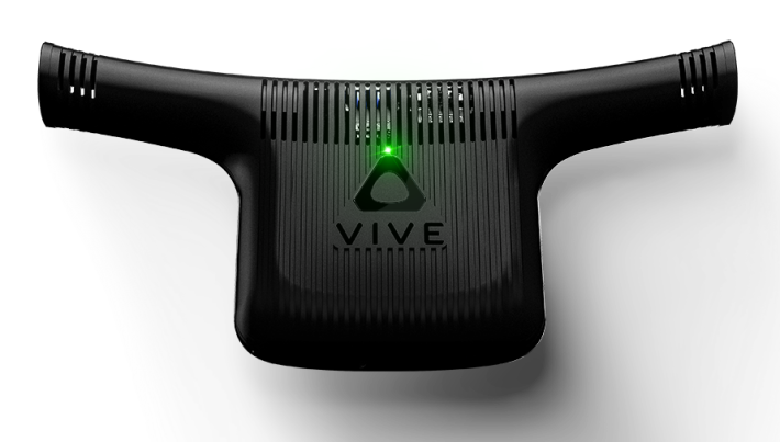 VIVE 無線模組，採用 Intel 的 WiGig 無線傳輸技術，提供最高 7Gbps 傳輸速度。