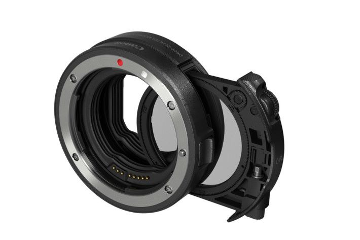 插入式濾鏡鏡頭轉接器 EF-EOS R 兼容專用的「插入式環形偏光濾鏡 A」、「插入式可變 ND 濾鏡 A 」或「插入式透明濾鏡A 」。