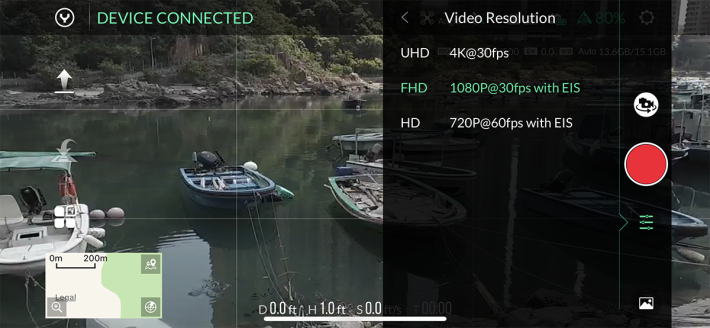 Mantis Q 僅備 EIS 防震功能，而當拍攝 4K 影片時 EIS 是不會啟動，這點是要留意。