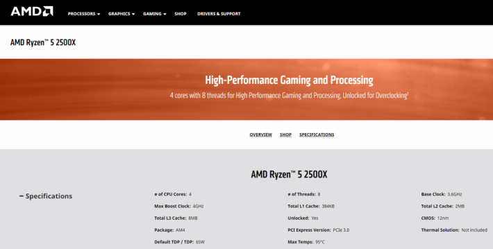 AMD 已悄悄把這 4 款 CPU 型號規格上載至官網。
