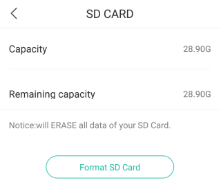  最簡單就是直插 microSD 卡，然後在手機 App 按「Format SD Card」（格式化），便能用到。