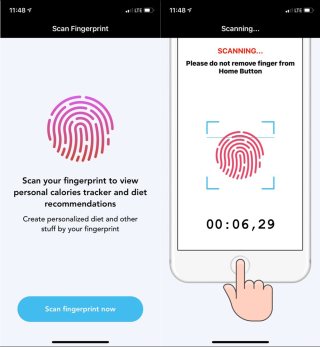 詐騙軟件要求用戶將手指放在指紋感測器上，以提供個人資減肥建議⋯⋯