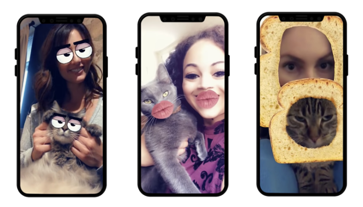 Snapchat 在 10 月時已經推出了貓用 Cat Lenses