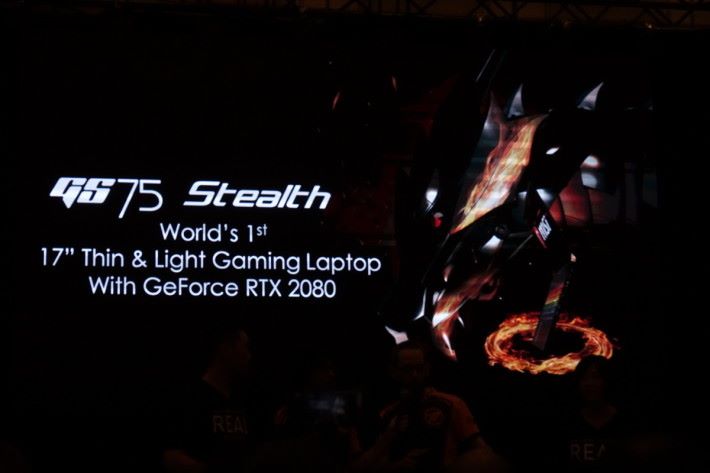 MSI GS75 Stealth 為市場首部搭載 RTX 2080 級顯示卡的 17" 電競筆電。