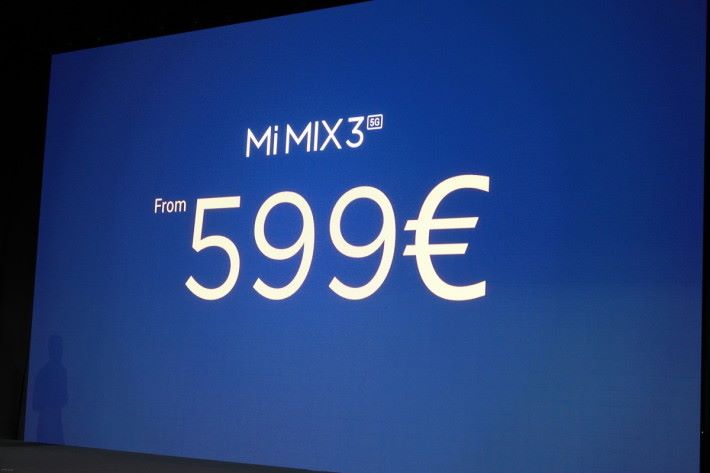 Mix 3 5G 將在 5 月開售，賣 599 歐元起。