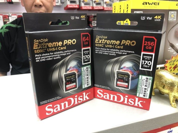 Extreme Pro SD Card 暫時只有 64GB 及 256GB 版本升級至 170MB/s 讀取。