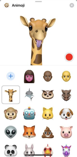 iOS 12.2 的 Animoji 新加入長頸鹿、鯊魚、貓頭鷹及野豬等新角色。