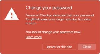 在 Chrome 安裝了「密碼安全檢查擴充機能」後，一旦使用已被洩露的密碼來登入， Chrome 就會向用戶發出警告。