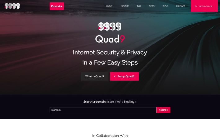 Quad9 利用人工智能分析網站安全，實時更新 DNS 黑名單。