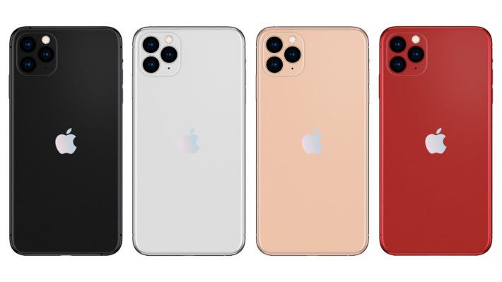 三主鏡頭的 iPhone 11 Pro 如常備有太空灰、金及銀色，多出的紅色可能屬 Product Red 版本。