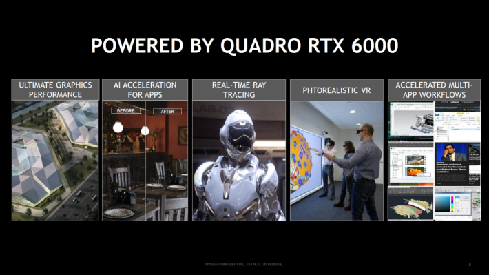 Quadro RTX 6000 的高效能可適用於 PhotoRealistic VR 等高階應用的需要