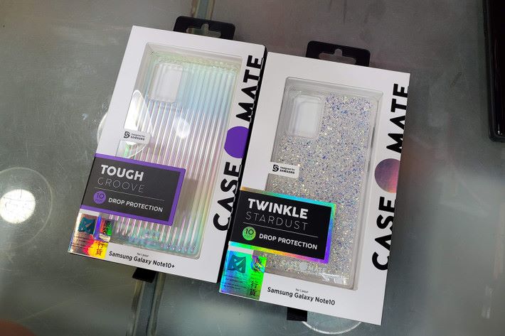 兩款 Case Mate Galaxy Note10 機殼：Tough Groove 及 Twinkle Stardust。
