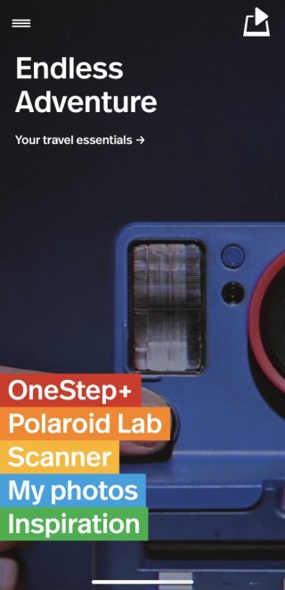 《 Polaroid Originals 》app 將於 Polaroid Lab 推出時更新，左下角多了第二行的「 Polaroid Lab 」選項。