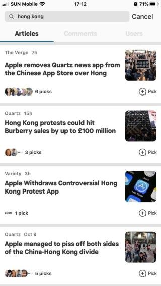 Quartz 刊登的文章有不少涉及香港的反送中運動