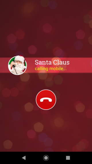 於主介面按「Voicemail」就可直接打給聖誕老人。