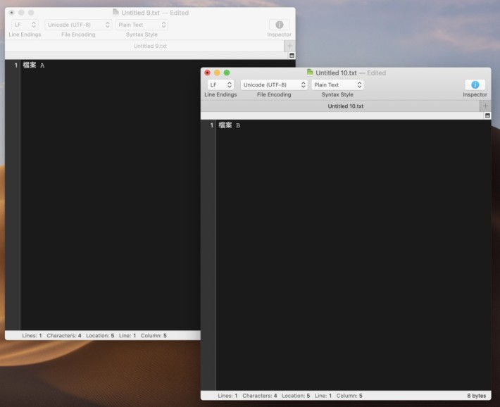 可以以「 Command + ～ 」在同一個桌面同一程式的不同視窗之間快速切換
