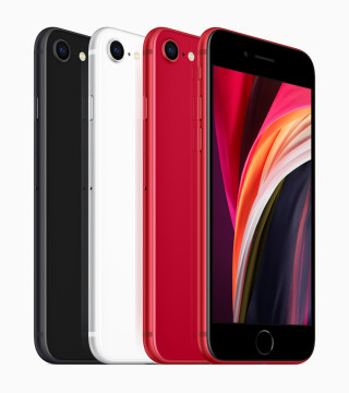 第二代 iPhone SE 運用了 iPhone 8 的外觀，而顏色方面就有黑、白及 Product Red 三款可選擇。