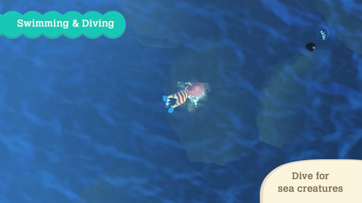 玩家可以潛水以捕獲新奇的海底生物。