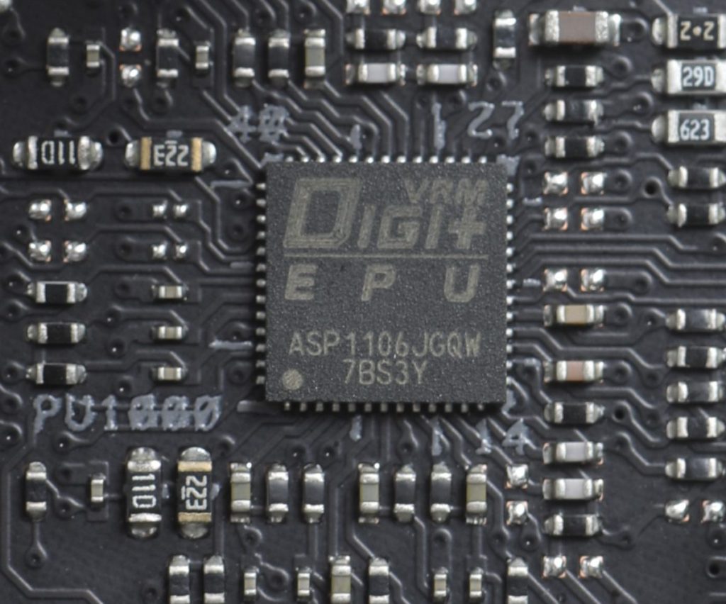 CPU 供電採用具 DIGI+ EPU 節電功能的控制晶片