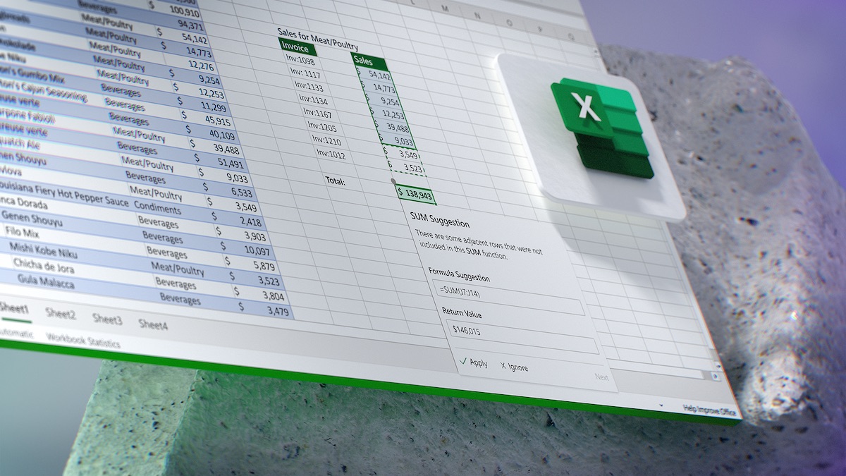 主動發現 Excel 試算表錯誤並提出解決建議的介面例子。