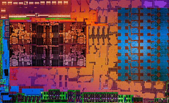 Raven Ridge核心受14nm製程所限，大部分核心面積用於顯示及晶片組功能，可供CPU Cores的部分明顯不足。