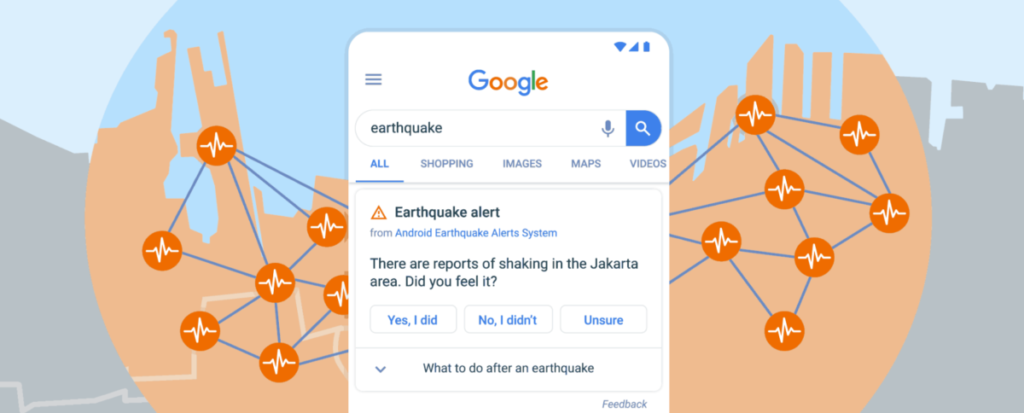 地震後，可即時取得相關資訊。