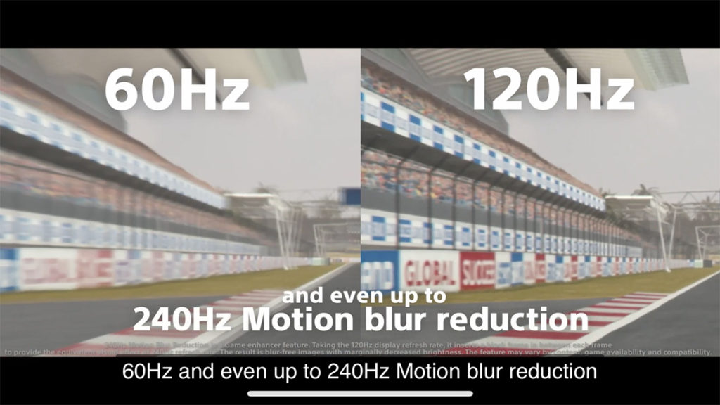 6.1 吋 21：9 屏幕具有 120Hz 更新率及 240Hz 觸控採板率，而且更可透過技術達到 240Hz Motion Blur Reduction。