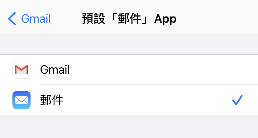 升級至 iOS 14.1 之後，會重置預設電郵程式的設定。